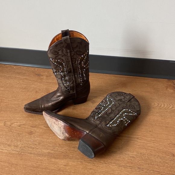 Frye Daisy Duke Western Cowboy Boots Costal Cowgirl - Picture 3 of 7